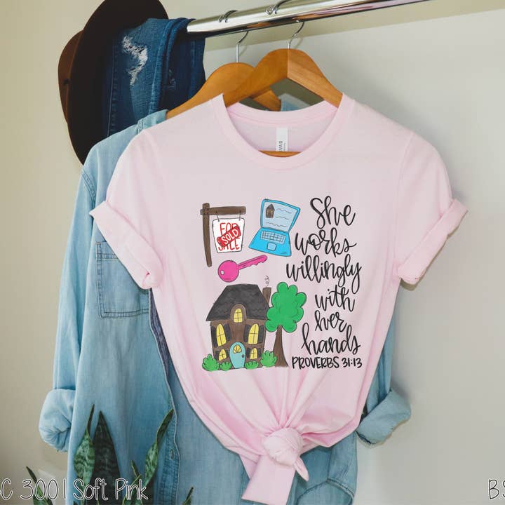 Bama Screens - Wholesale Sublimation Transfer - She Works Willing Realtor #C52