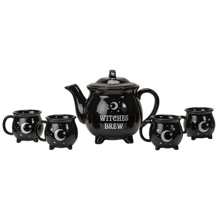 Pacific Trading - Wholesale Tea Set - 14261 Witches Brew Black Teapot Set C/4