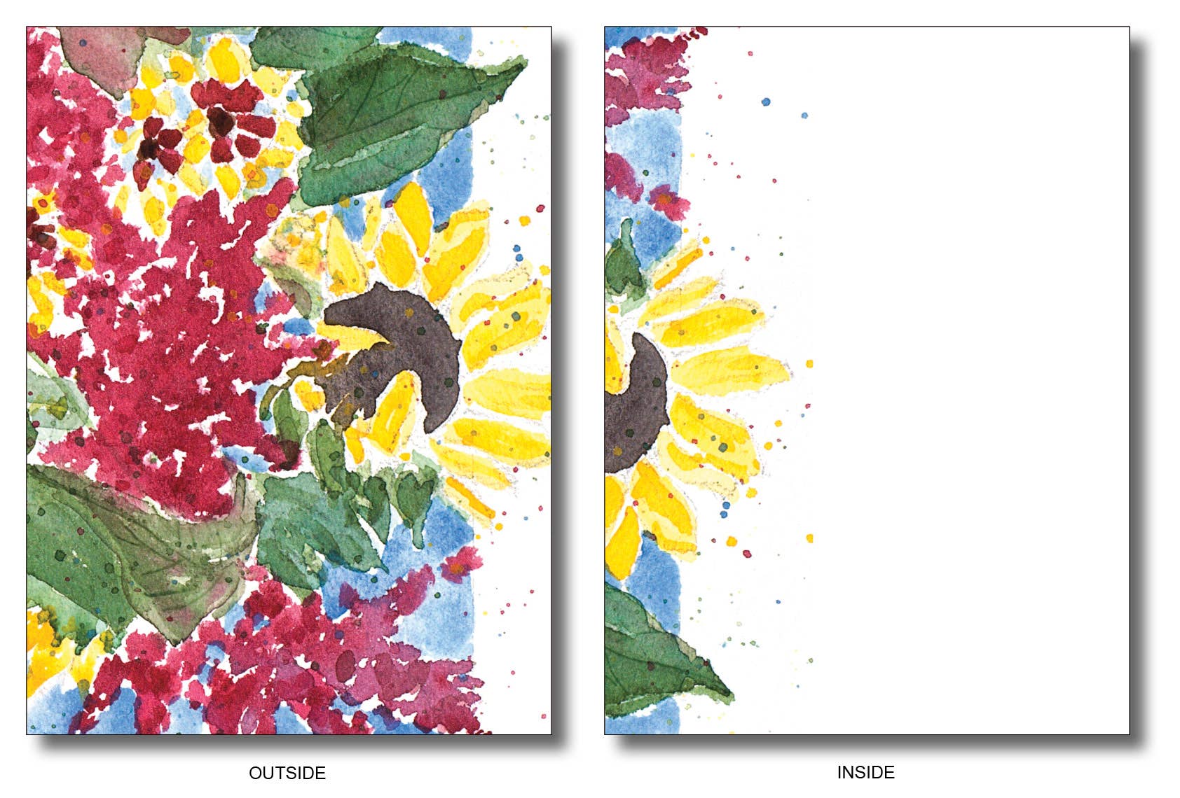 WORDS & WATERCOLORS BY PEG CONLEY - Wholesale Everyday Greeting Card - Sunflower Bouquet1