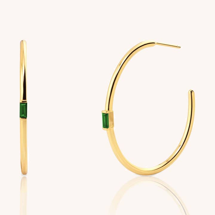 Aran Jewels - Wholesale Hoop Earrings - ESMERALDA gold hoops earrings0