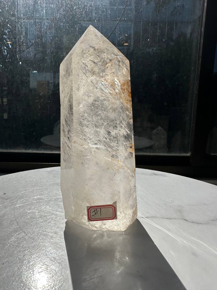 Grande Tour de Quartz Clair avec Arc-en-ciel | Obélisque de Maître Guérisseur de Haute Qualité #1 pour la vente par Moon Rituals
