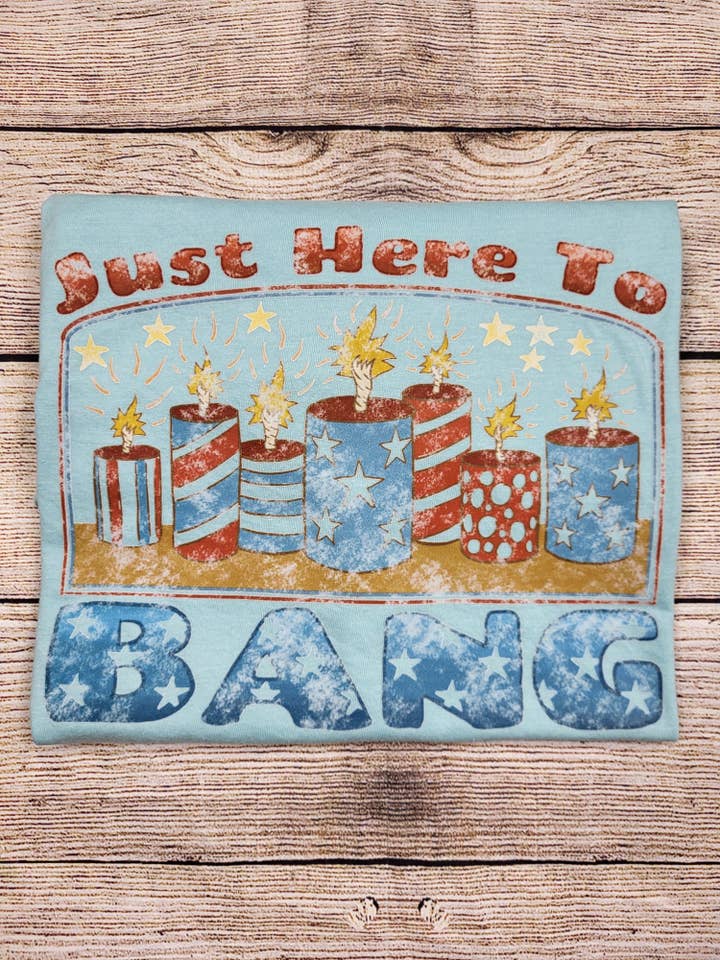 Just Here to Bang Tee for wholesale by Wanderlust Designs Wholesale