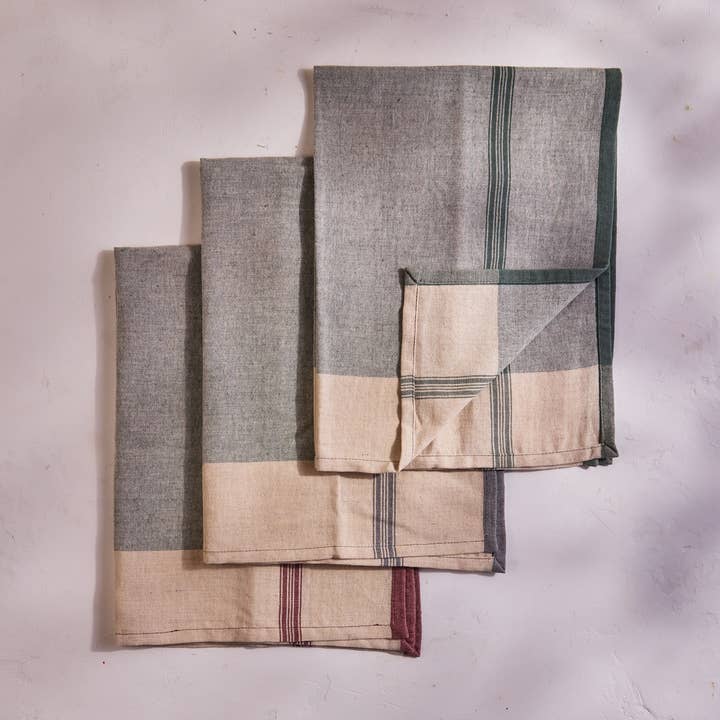 Be Home US - Wholesale Tea Towel - Lula Kitchen Towel, Set of 3, Moss0