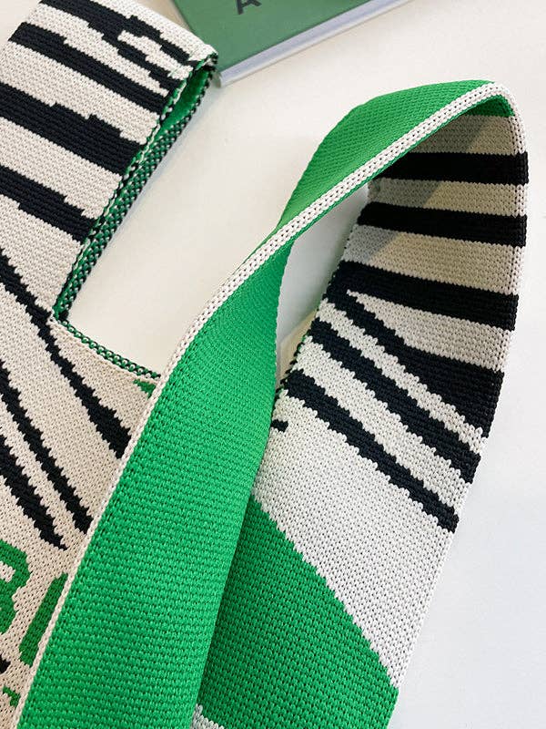 Sheer Trend – wholesale Tote bag – Women's – Letter Print Zebra-Stripe Bags Handbags3