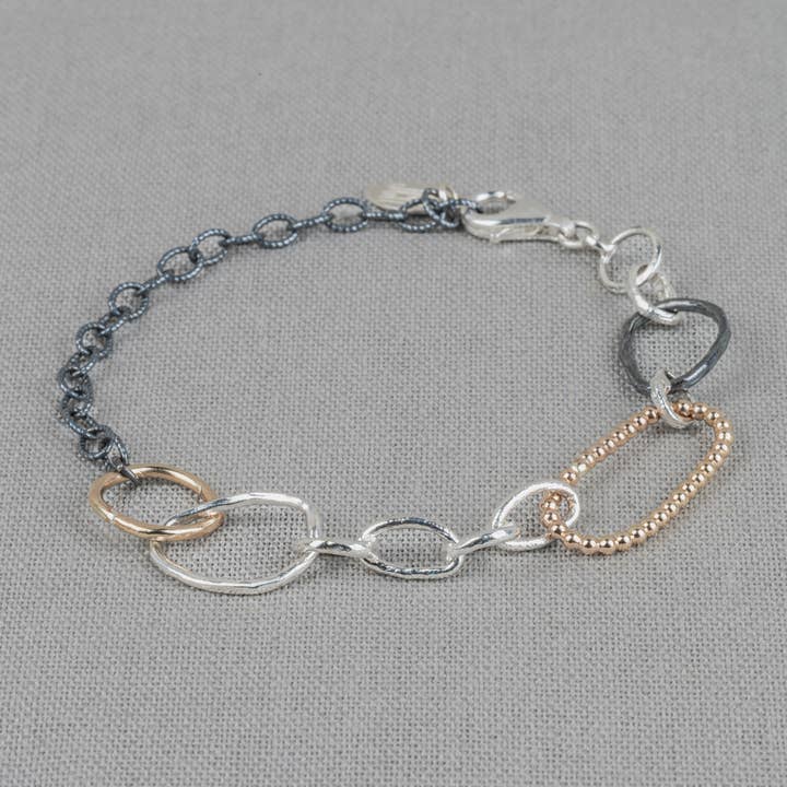 Bracelet fun silver oxy + Goldfilled for wholesale by Jéh Jewels