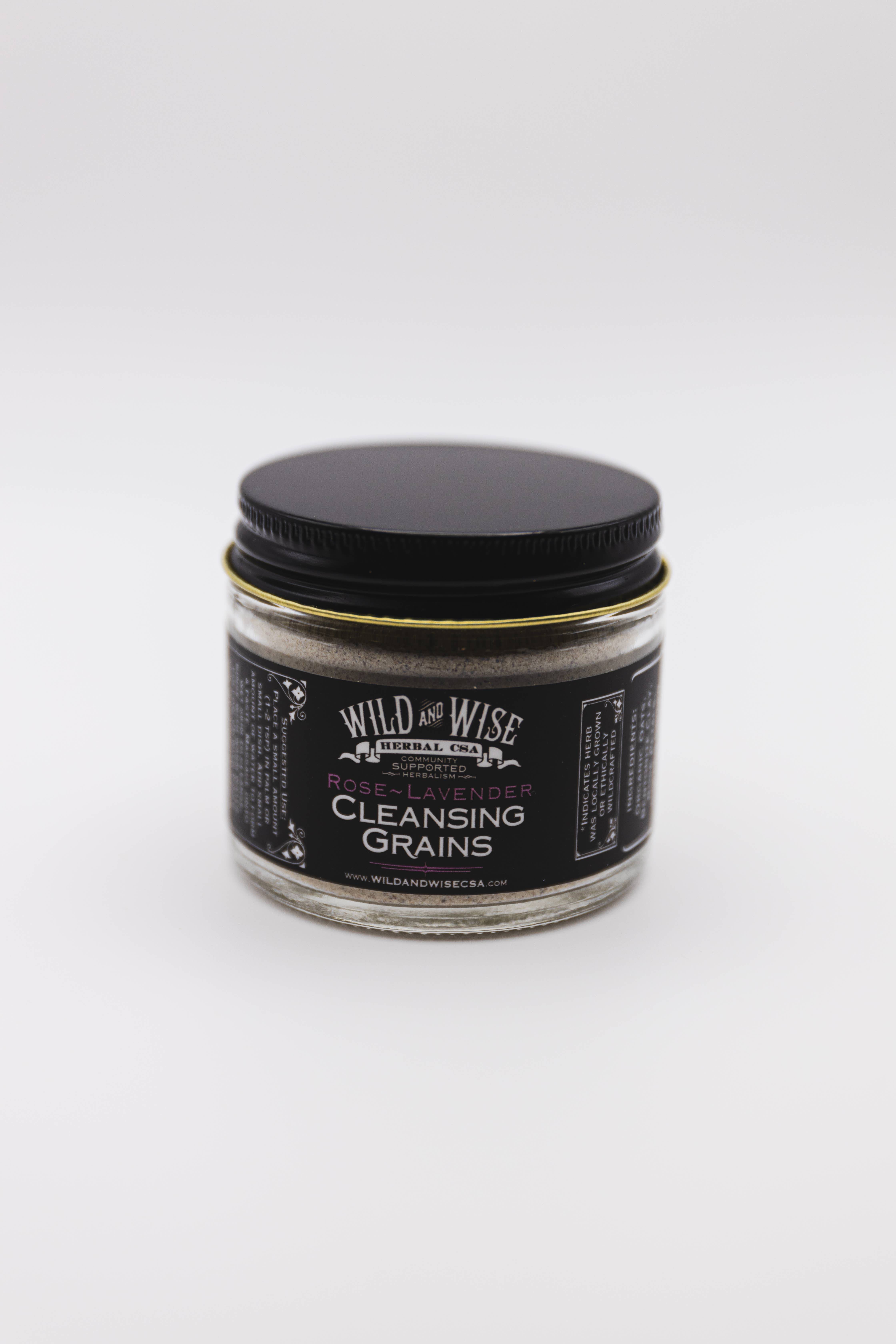 Wild and Wise Herbal CSA - Wholesale Facial Cleanser - Rose ~ Lavender Cleansing Grains1