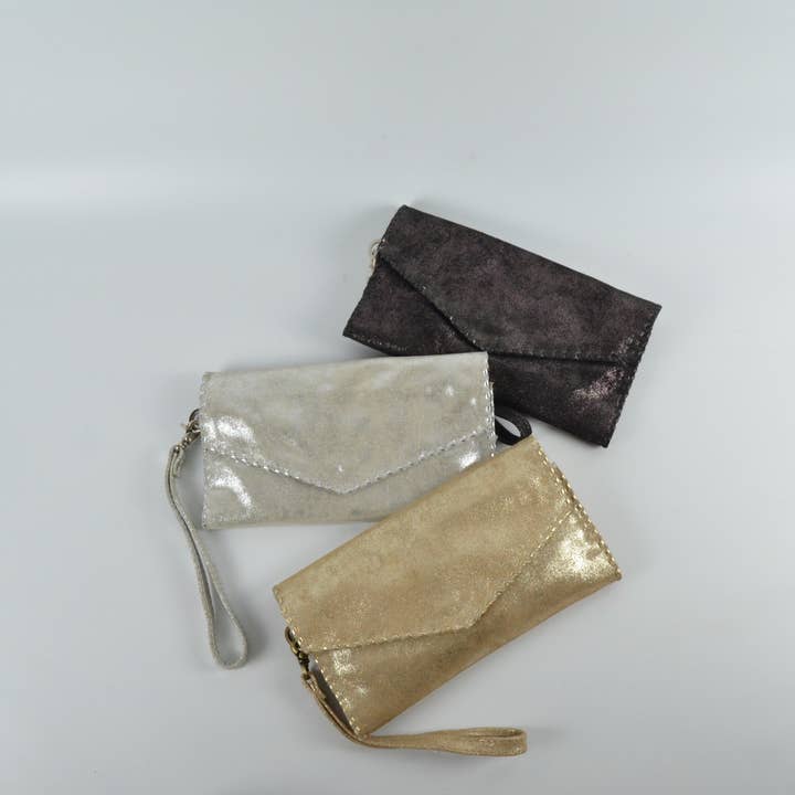 STUDIO CALEIDOSCOPE - Wholesale Wallet - Women's - Laura Wristlet Wallet-Suede Leather