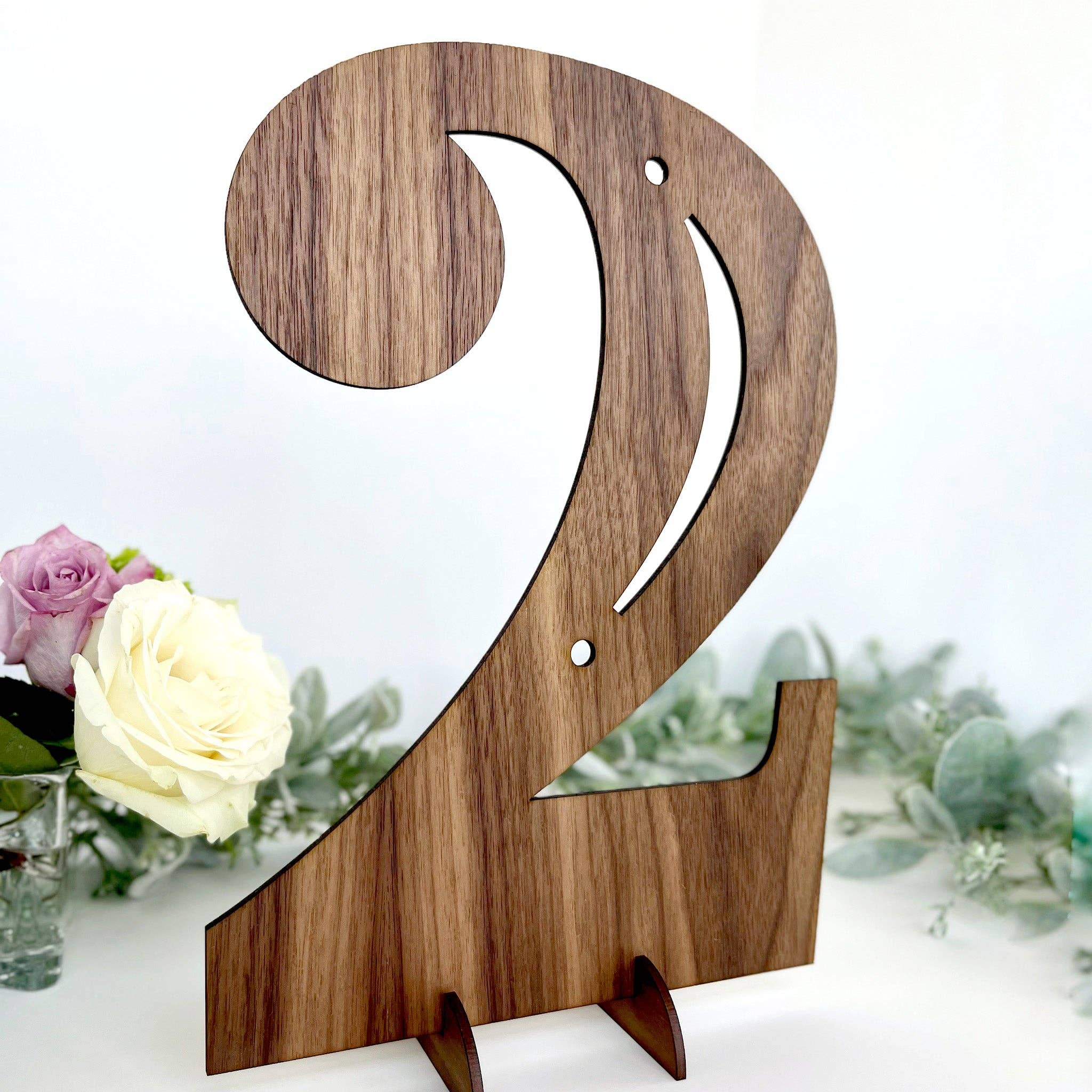 Inspired Indigo - Wholesale Decorative Tabletop Object - Wood Table Numbers with Stands - Contemporary Design2