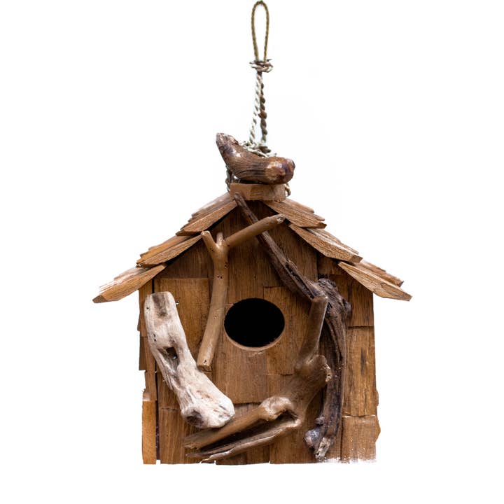 Moksha Imports – wholesale Bird house – The Vine/ handmade Wood/Decorative Bird House