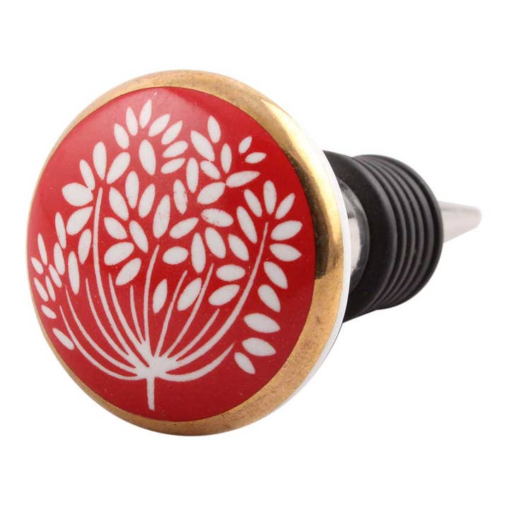 1 Rolha de Vinho Clássica de Natal para Garrafas (Vermelha) por atacado de Daana Paani LLC