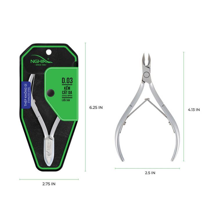 NGHIA - Wholesale Nail Clipper/Scissor - Cuticle Nipper - D-03 (Stainless Steel)3