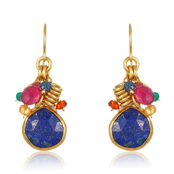 Lina Lapis Earrings for wholesale by Mabel Chong