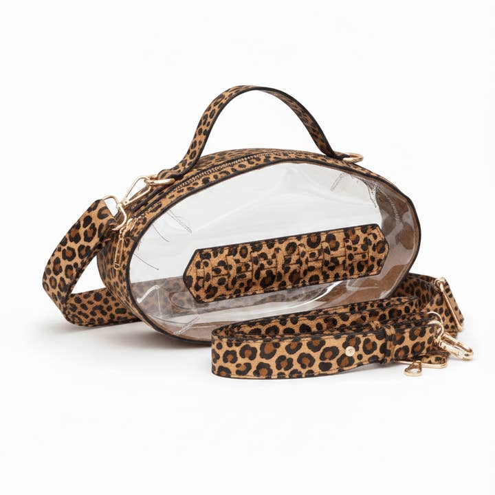 MiMi Wholesale - Wholesale Crossbody Bag - Women's - TG10695 Clear Gameday Football Stitch Detail Crossbody Bag30