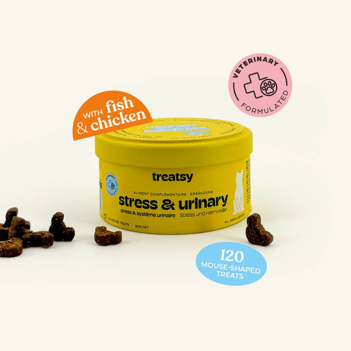 Treatsy - Wholesale Pet Supplement - Cat - Cat Stress & Urinary Supplement | Vet recommended | Fish & C3