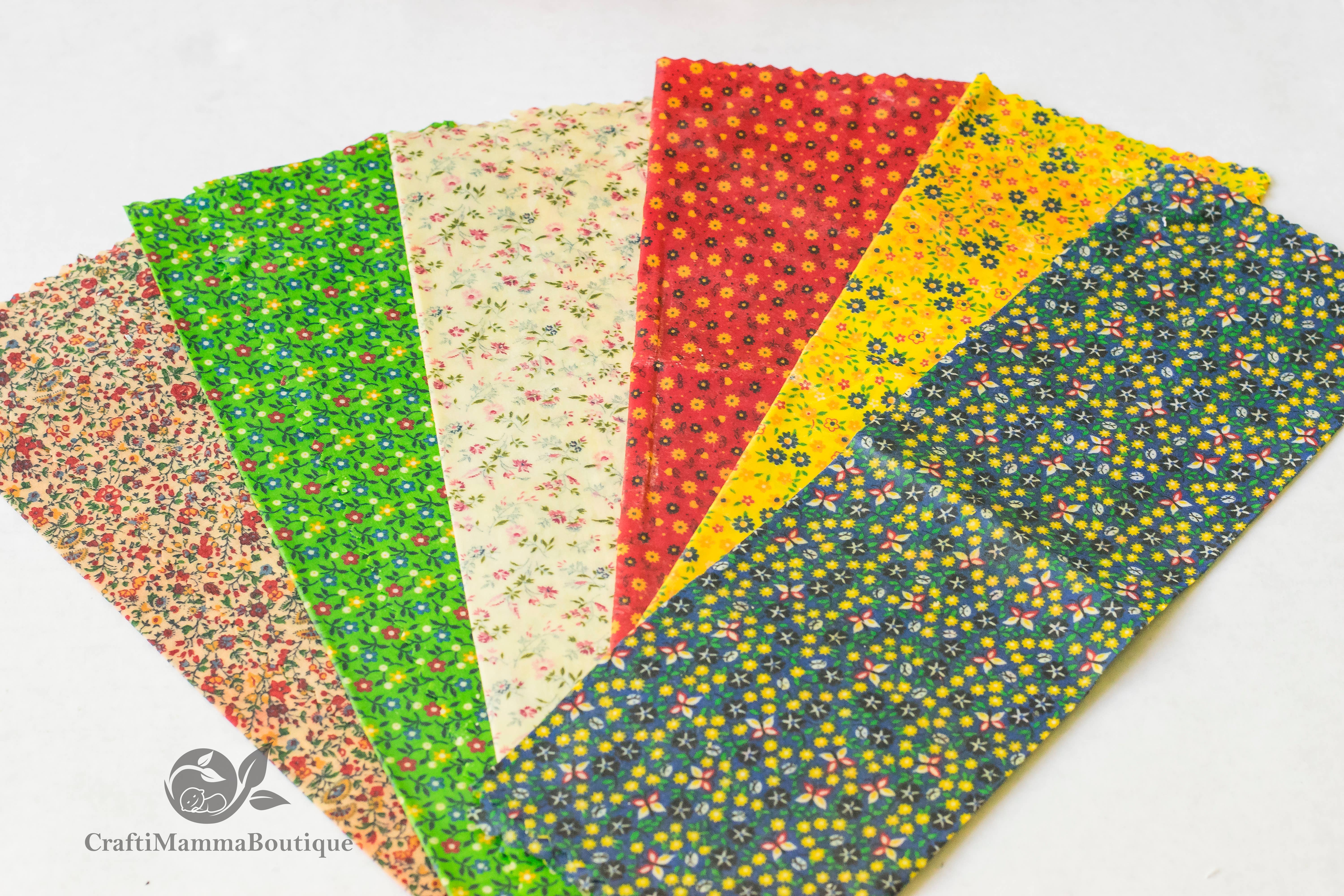 GreenLife Apothecary - Wholesale Zakje/kleedje voor voedsel - 1 grote bijenwas voedselwrap, willekeurig patroon, milieuvriendelijk14