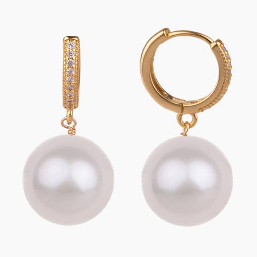 Bomboocha Aros de Perlas Blancas para venta al por mayor de Misha Hawaii Jewelry