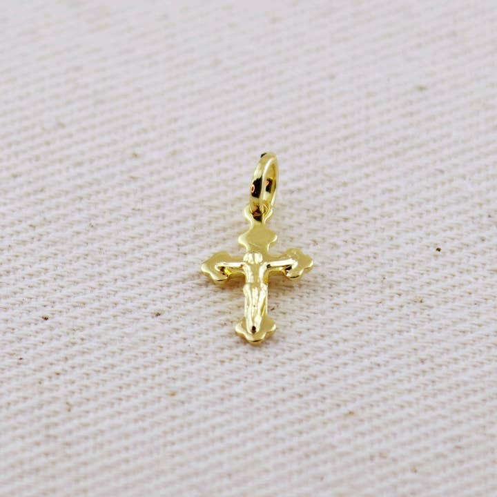 GoldFi - Wholesale Individual Charm/Pendant - 18k Gold Filled Mini Crucifix Pendant2