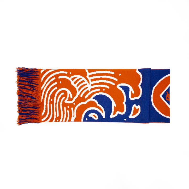 Ganbei Reversible Intarsia Wool Scarf for wholesale by DAWANG