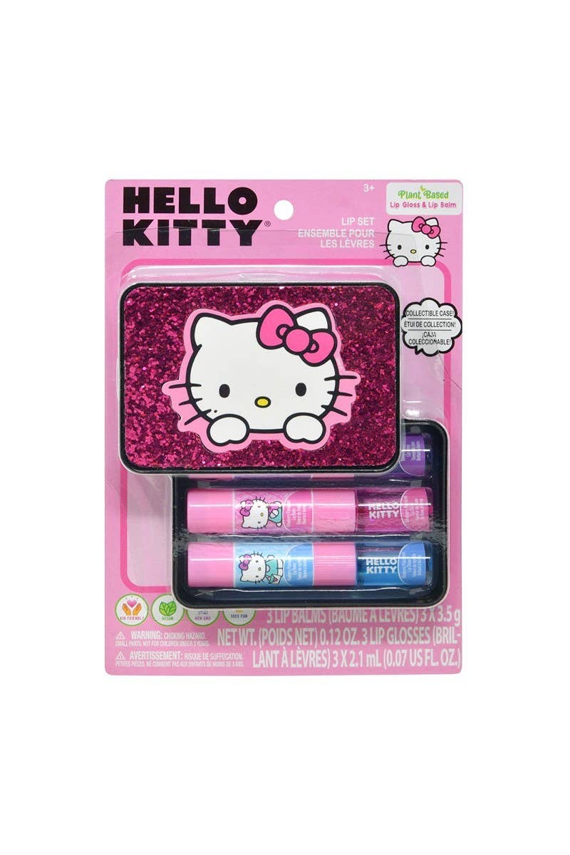 PINEAPPLE Beauty - Wholesale Lip Balm Set - UPD HK1135GG Hello Kitty Lip Balm & Gloss Set with Case - 34
