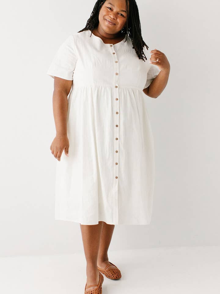 The Main Street Exchange - Wholesale Dress - Women's - 'Adeline' Button Down A-Line Midi Dress19