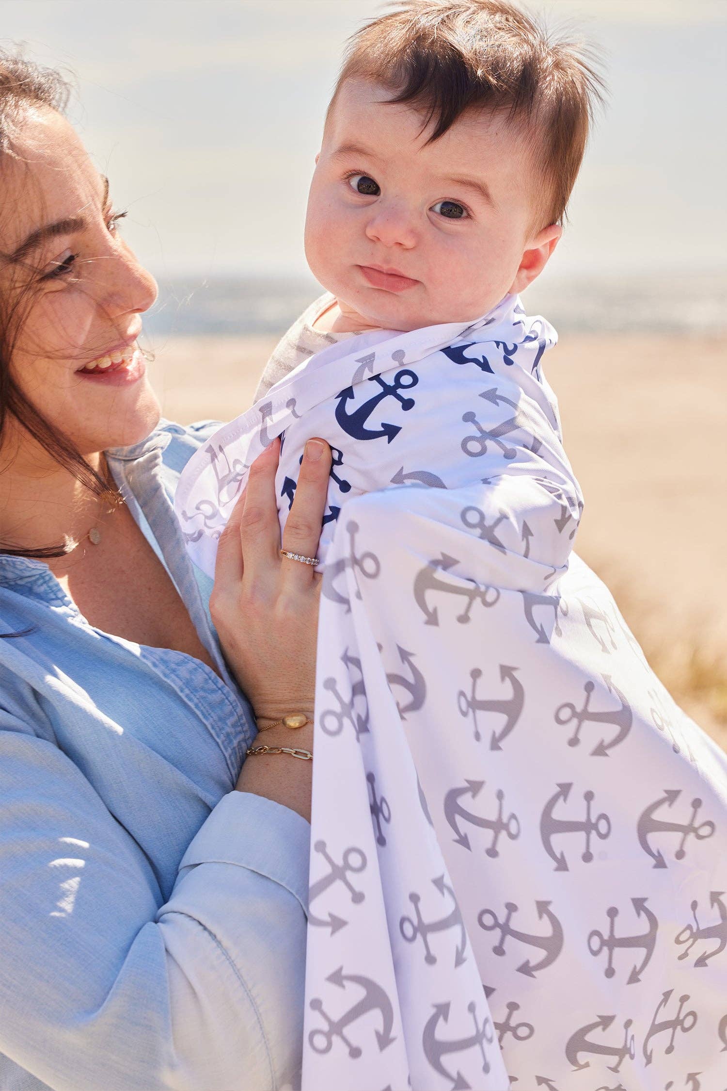 Salt n Rays - Wholesale Beach Towel - UPF 50 Beach Towel/Wrap  - Anchors Away6