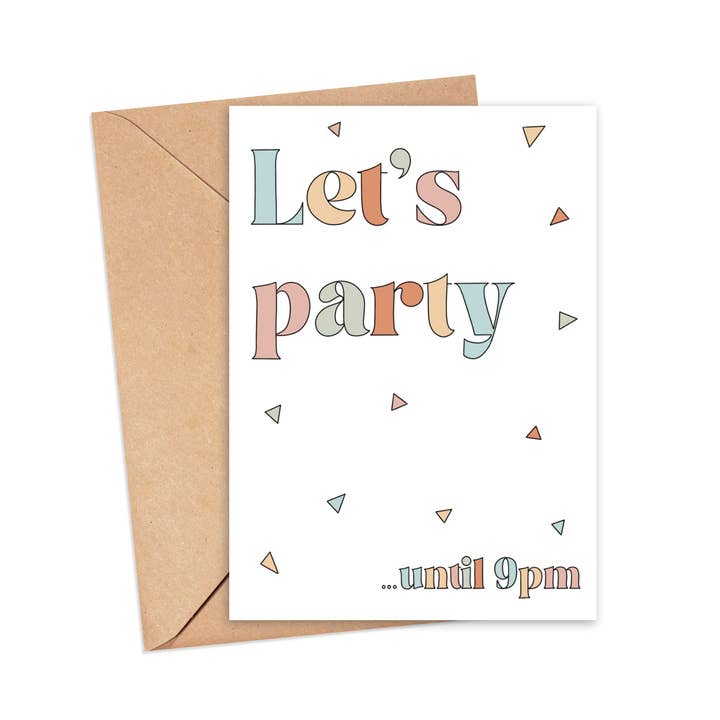 Carte Let's Party Until 21h pour la vente par Simply Happy Paper