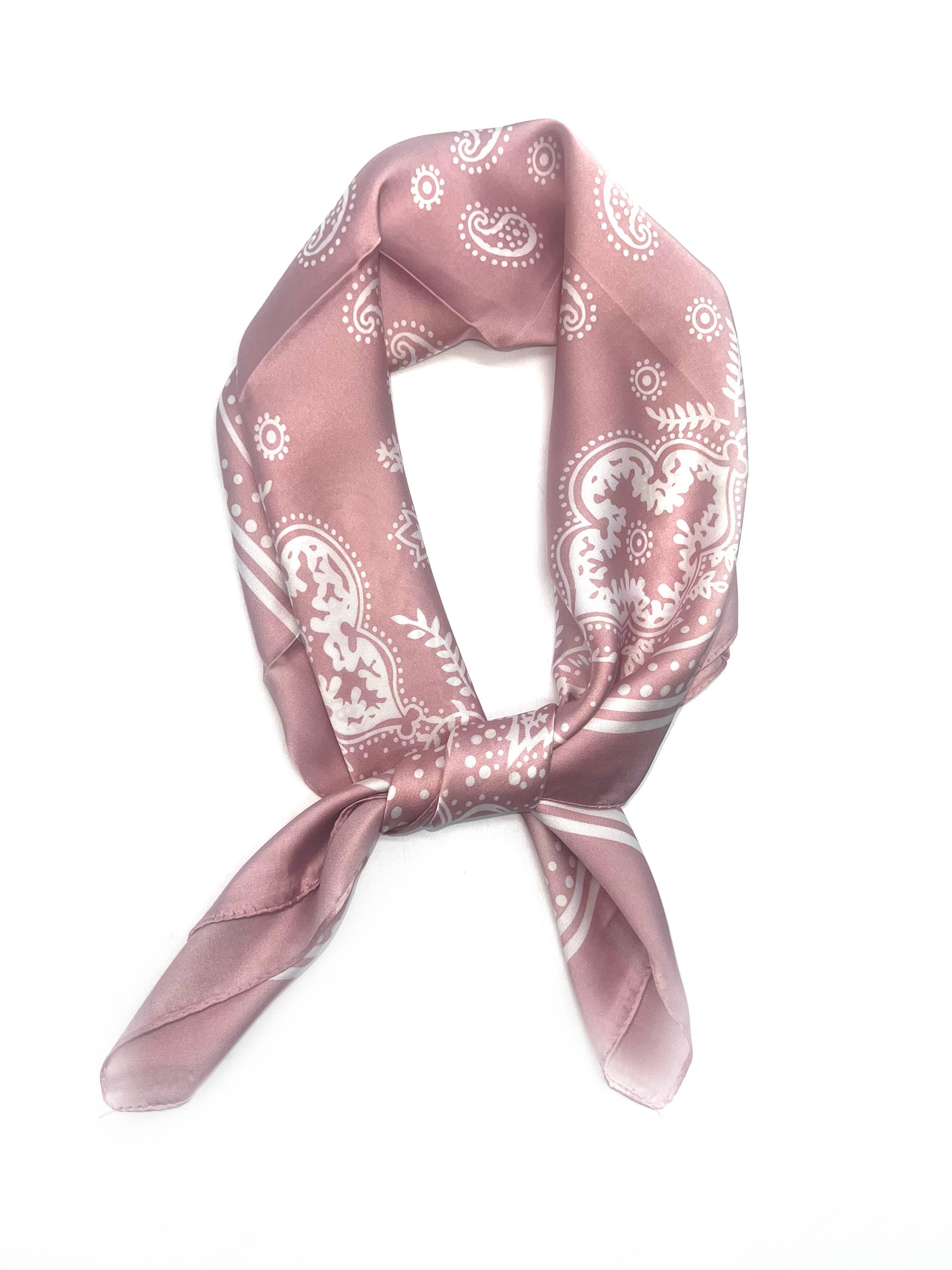 LINETA - Wholesale Scarf - Women's - D-140 Small bandana pattern scarf0