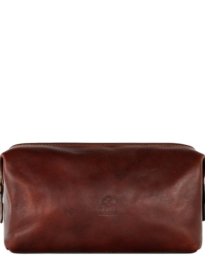 Leren toilettas - Four Past Midnight van Time Resistance voor wholesale door Time Resistance