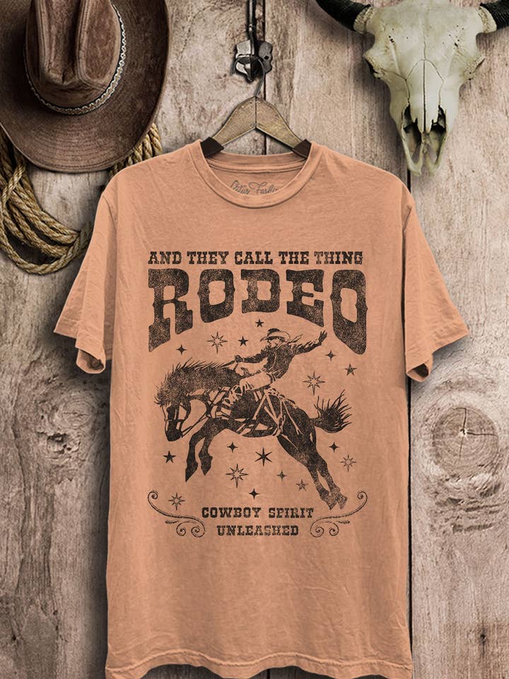 Lotus Fashion Collection - Wholesale Screen Printed T-Shirt - Women's - And They Call The Thing Rodeo Western Graphic Top
