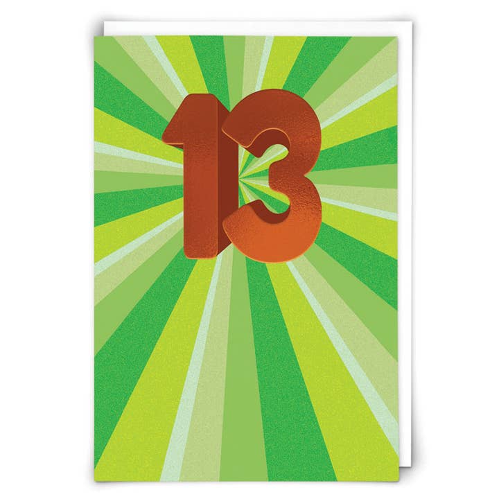 Treze Cartões de Saudação Verdes por atacado de Redback Cards UK