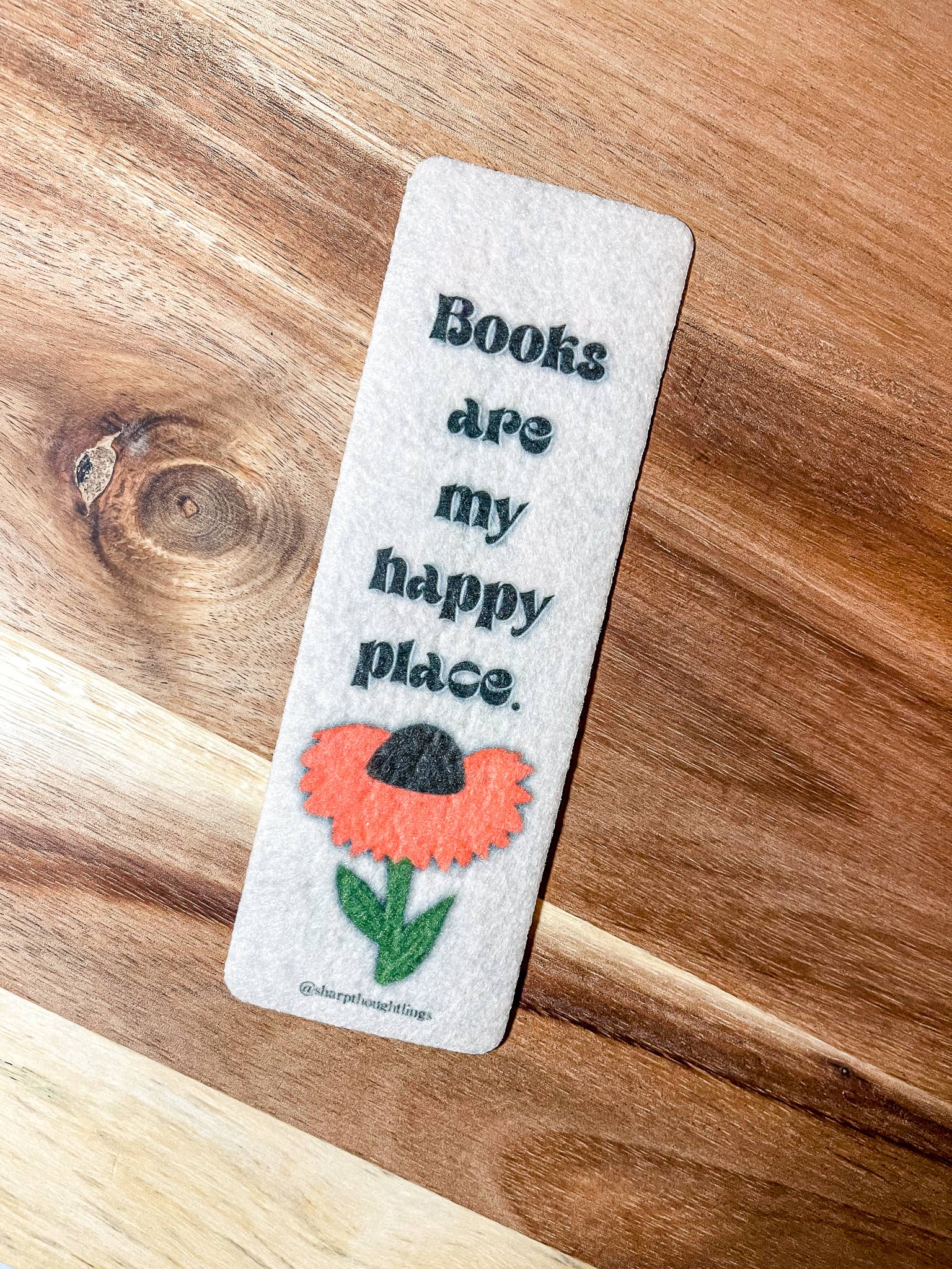 Sharp Thoughtlings – Großhandel Lesezeichen – Bücher sind mein Happy Place Filz-Lesezeichen7