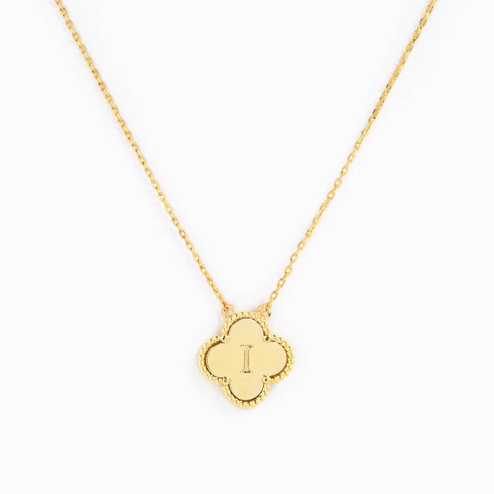 Sessori - Wholesale Pendant/Charm Necklace - Clover Letter Initial Pendant Necklace5