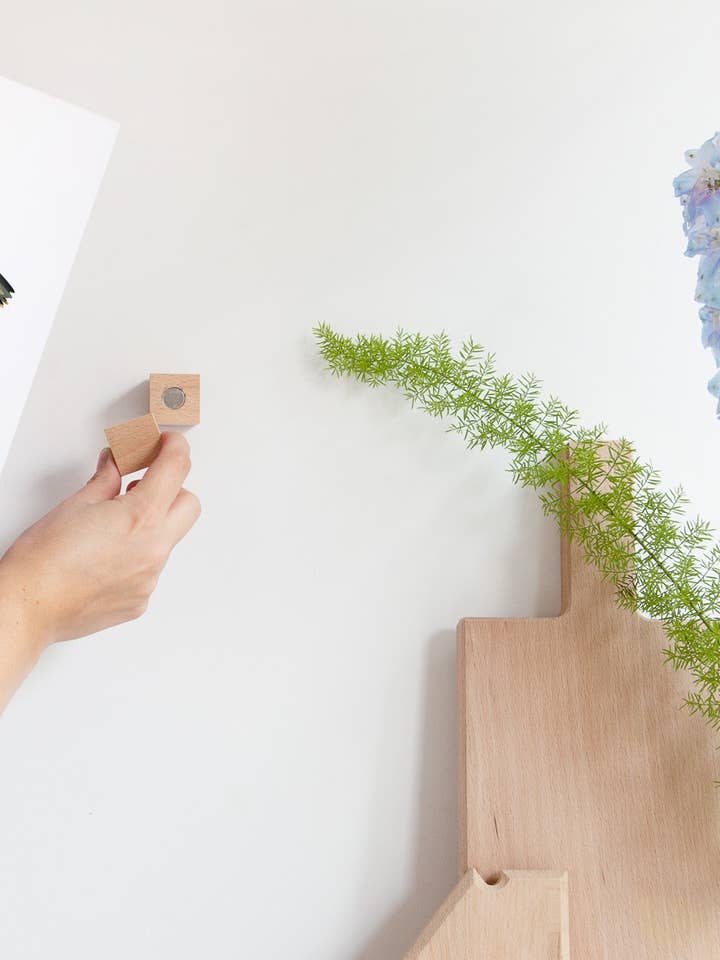 Hold It Wand Click - Wandhalter aus Buchenholz, 2,7 x 2,7 x 6 cm, inklusive Dübel für den Großhandel von Roosmarijn Knijnenburg