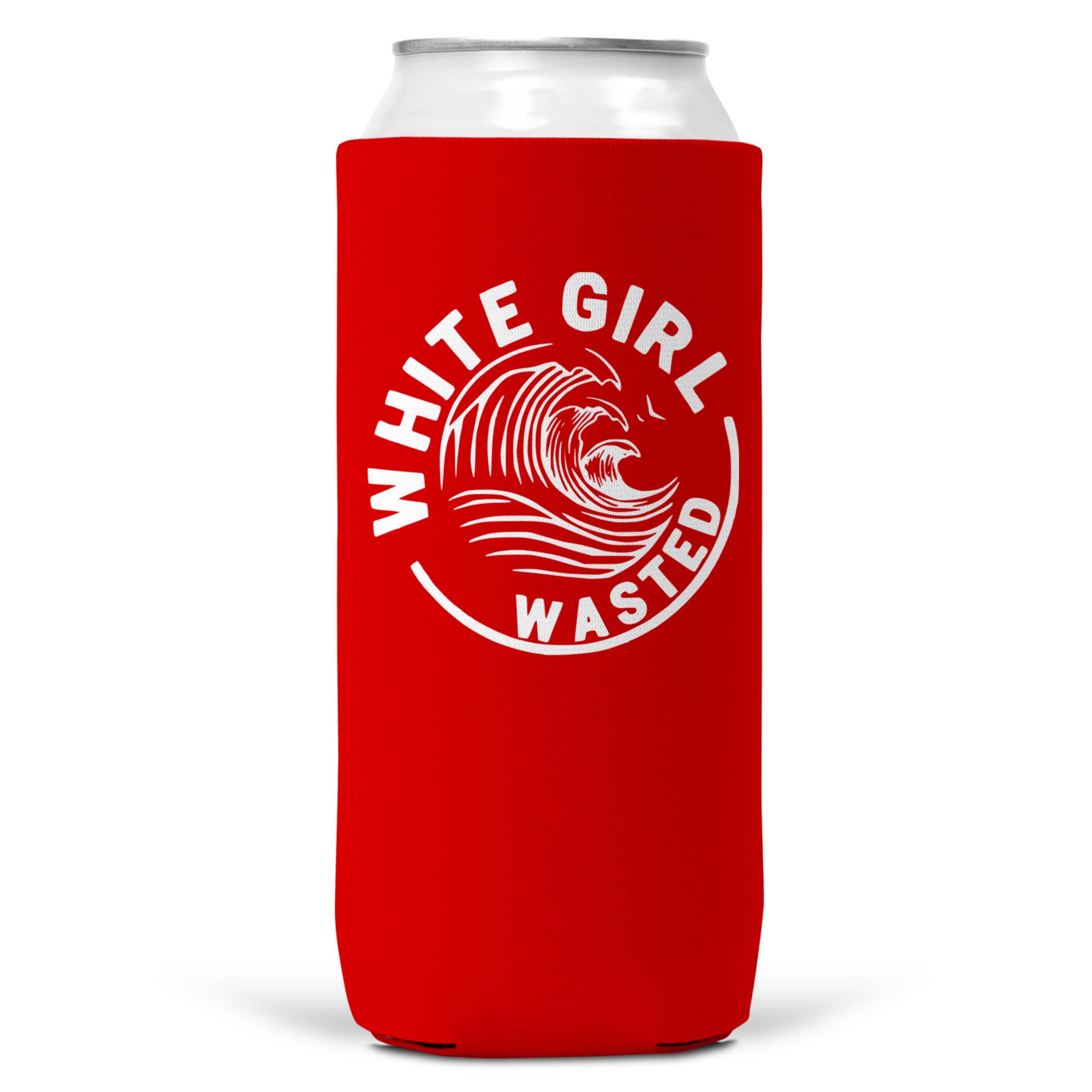Wi-Wear – Engroshandel Drikkedunke – Hvid pige spildt SLIM CAN Coozie/Cooler 12oz Koozie7