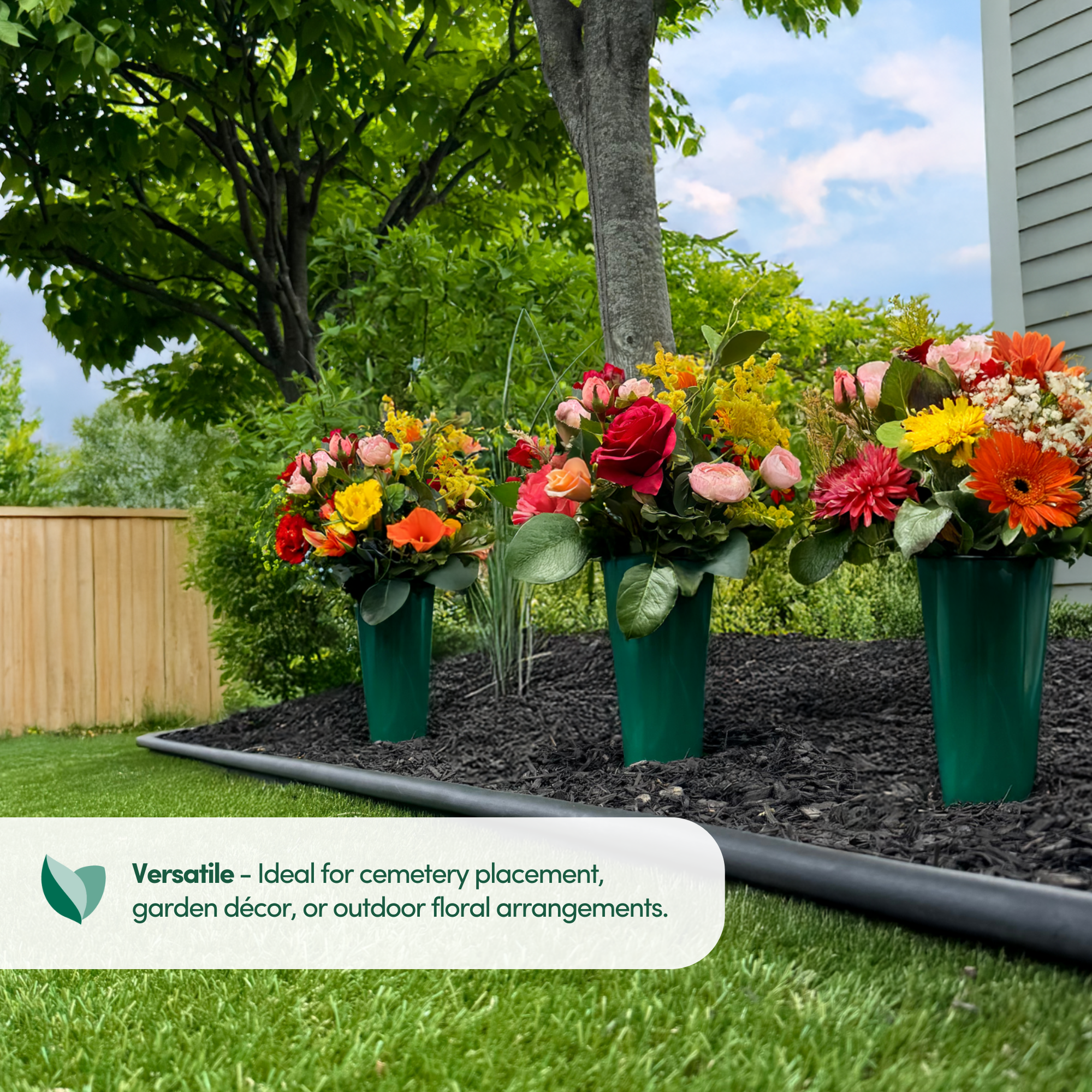 Jacobson - Wholesale Outdoor Ornament/Decor - Metal Cemetery Vase with Spikes4