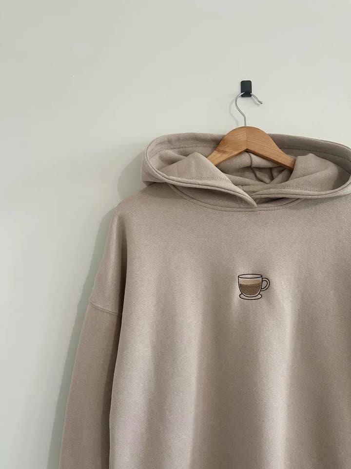 Relic96 - Wholesale Hoodie – Women's - Drink Local Coffee Hoodie - Light Pink (Heavyweight)2