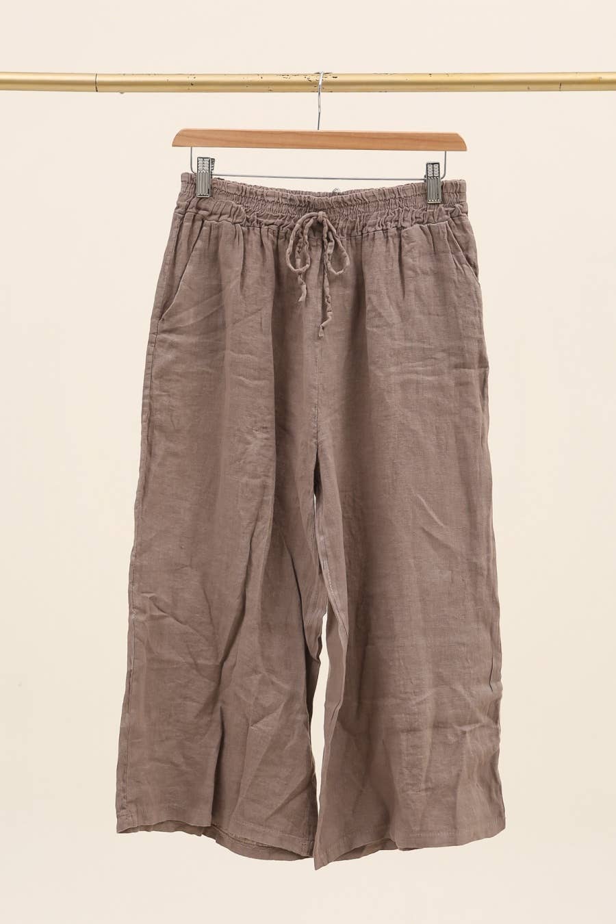 la maison des fibres naturelles – Calças - Mulher por atacado – Calça Capri 16531d 100% linho5