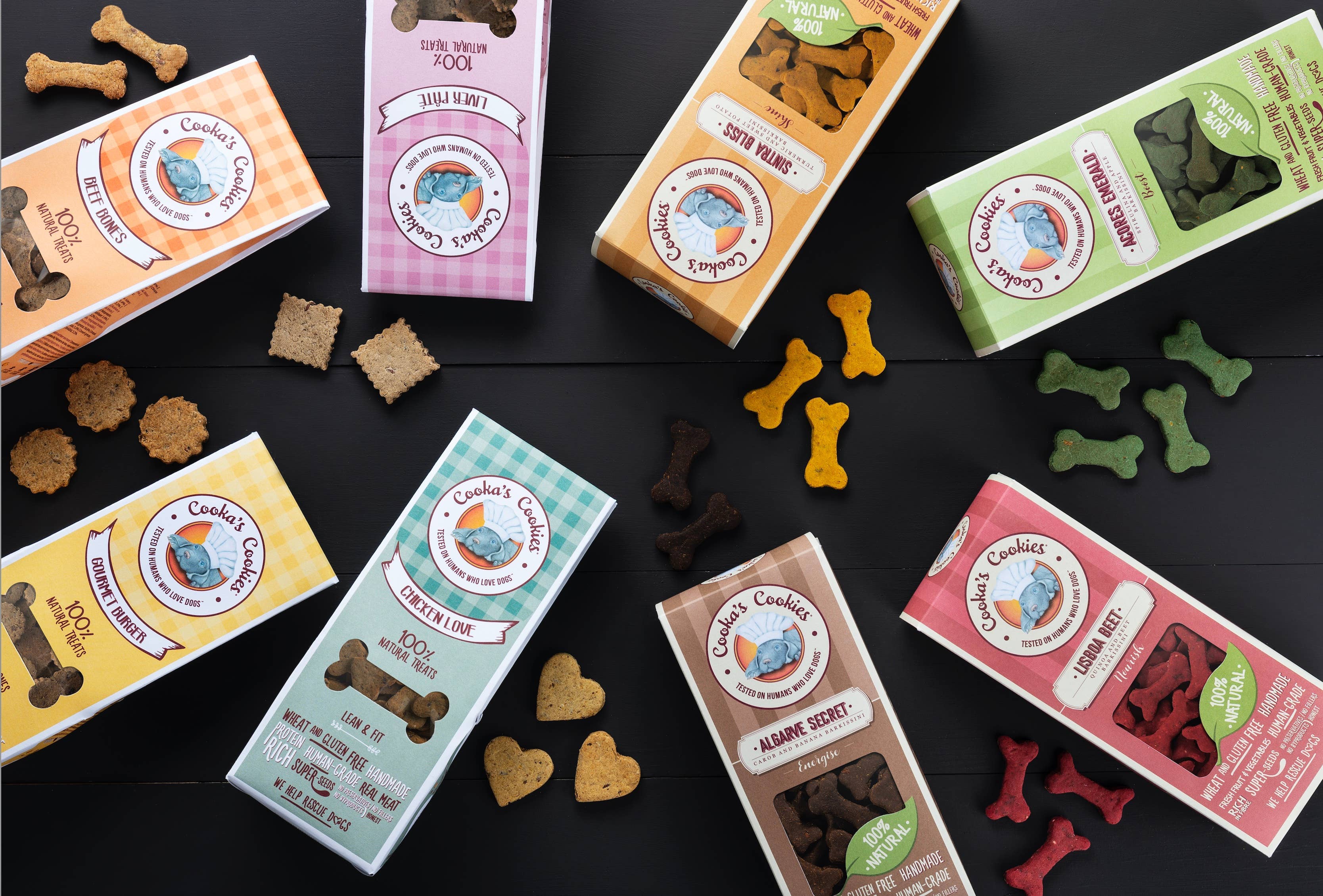 Belpharmed bv: Cooka's Cookies & Sensidog – wholesale Godis - Hund – Display Box - Classic Line & Superfood godis1