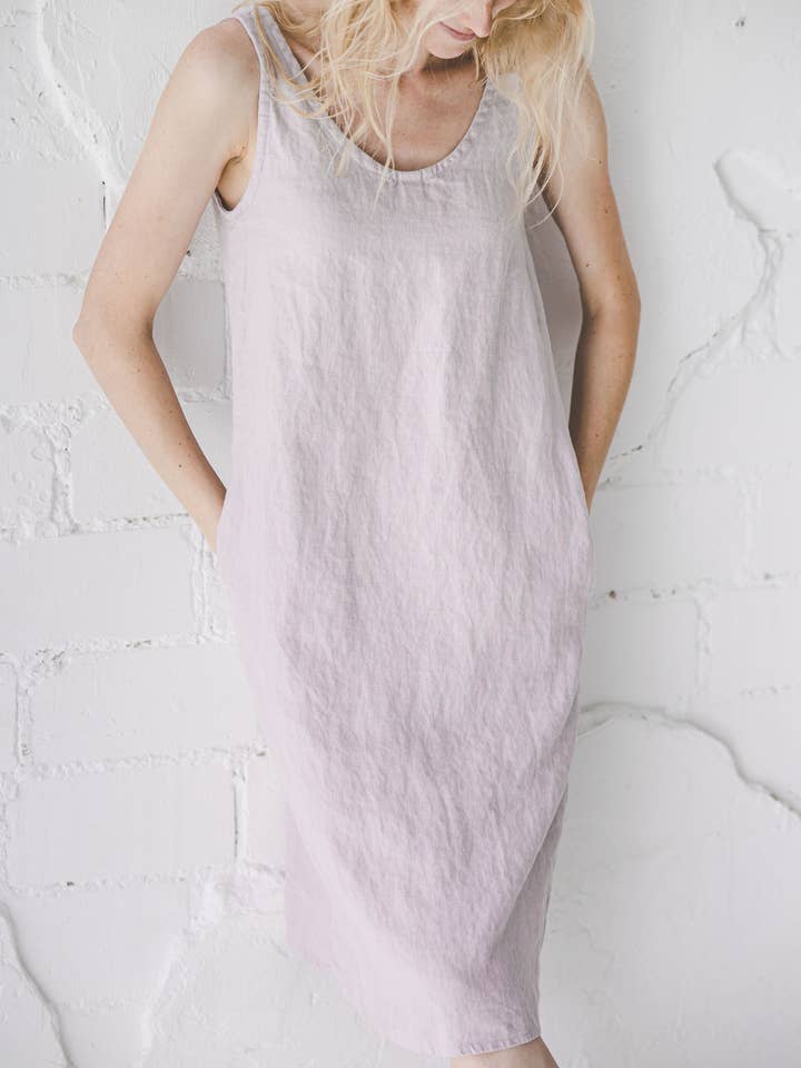 Epic Linen - Wholesale Dress - Women's - Slip Linen Dress0