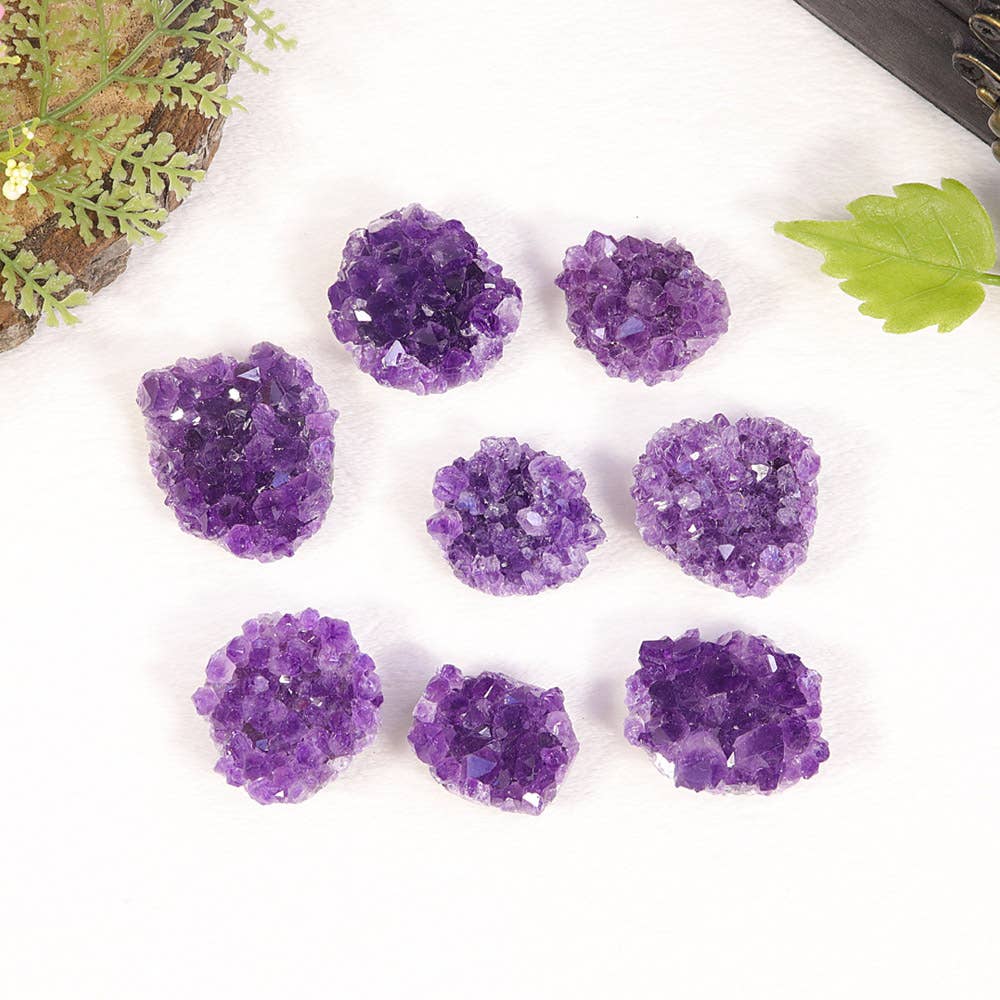 Natures Artifacts Inc - Wholesale Spiritual Stone/Crystal - Flat Back Amethyst Cluster Crystal (Grade A) Small3