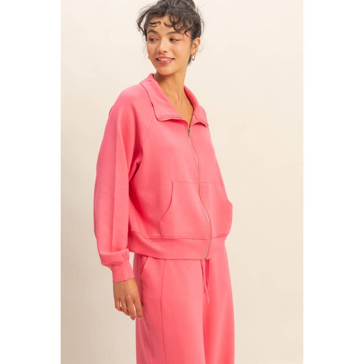 HYFVE - Wholesale Jacket - Women's - Double Knit High Neck Long Sleeve Zippered Jacket31