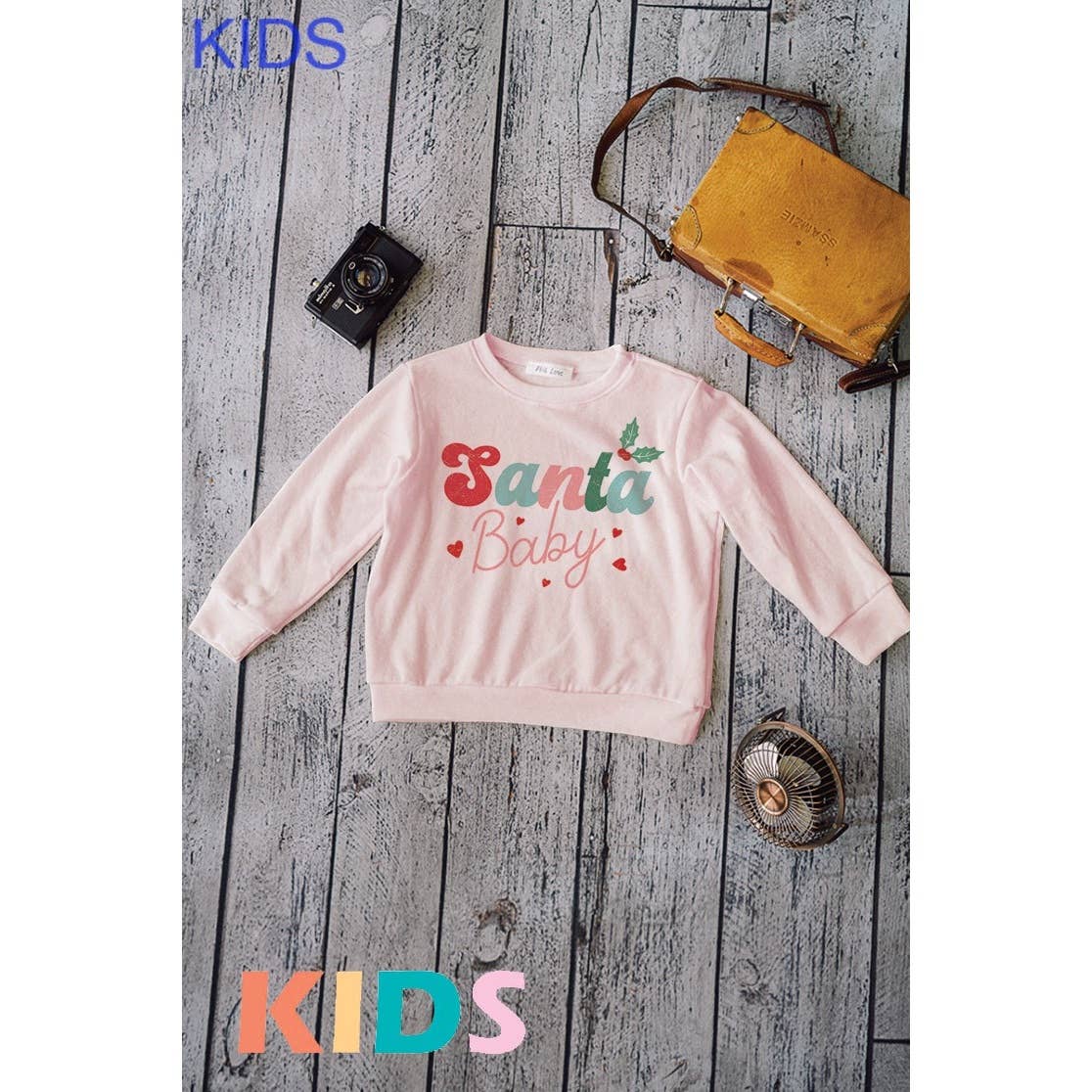 Phil Love - Wholesale Sweatshirt - Kids - Kids Santa baby print Soft Sweatshirt9
