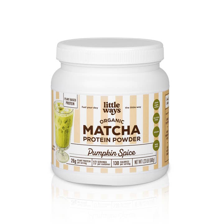 “Pumpkin Spice” Matcha Protein for wholesale by Little Ways