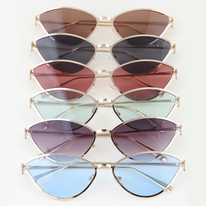 Lunettes de soleil modernes en forme de goutte teintées pour l'été pour la vente par 3AM BY H&D ACCESSORIES