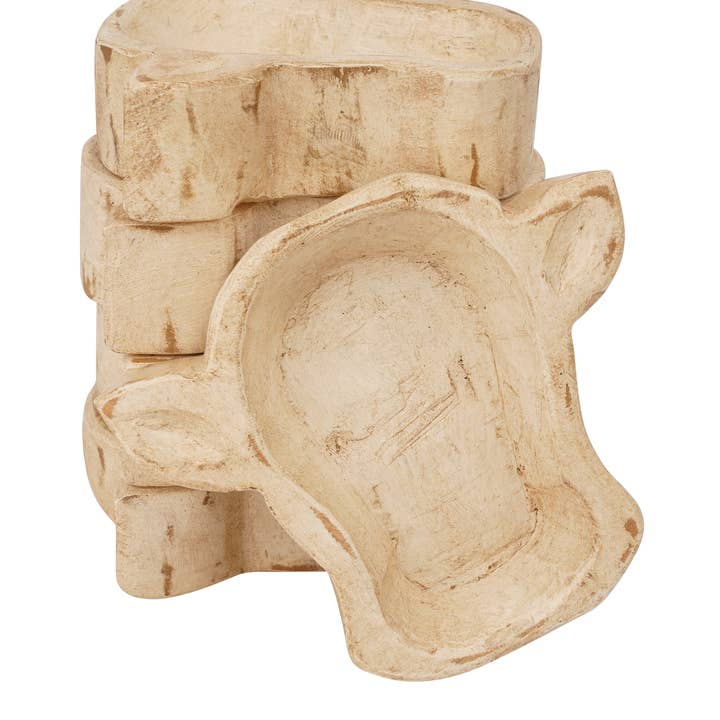My Amigos Imports - Wholesale Candle Holder - Mini-Cow Head Dough Bowl-Candle Ready-8x7 in-Mini Cow Head