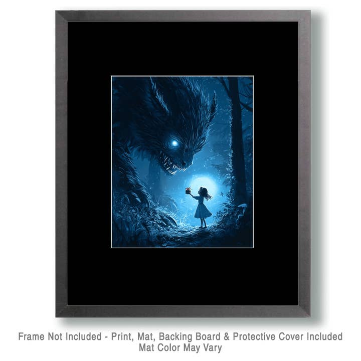 Mowbi - Wholesale Art Print - A Present for Chupacabra - Mythical Beasts Wall Art Prints – 8″x10″ Artwork for 11″x14″ Frame