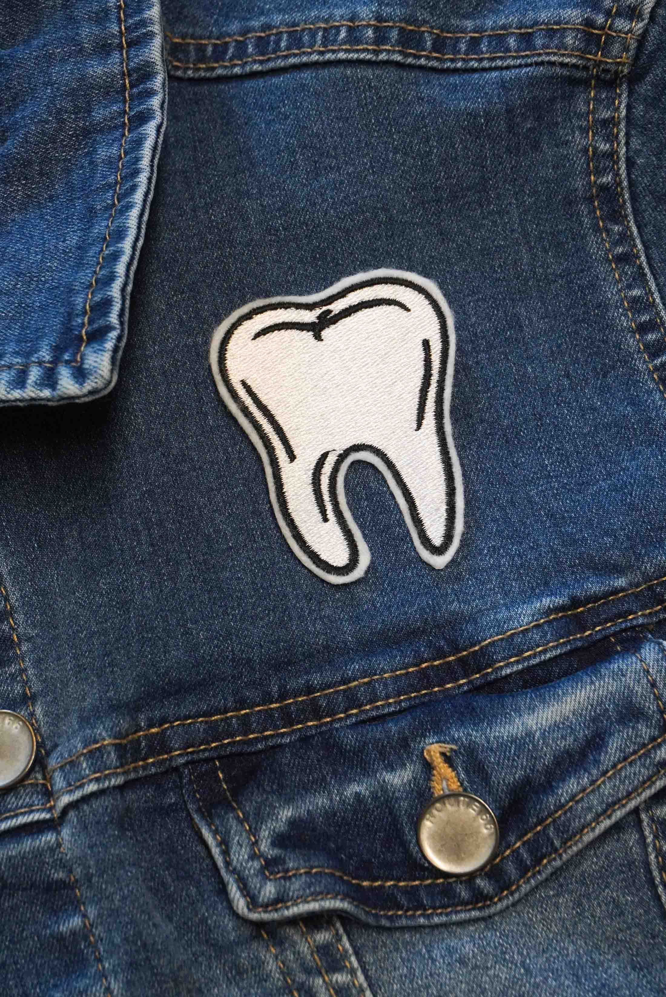 Project Pinup – Emblema por atacado – Ferro Bordado com Dente Molar em Patch1