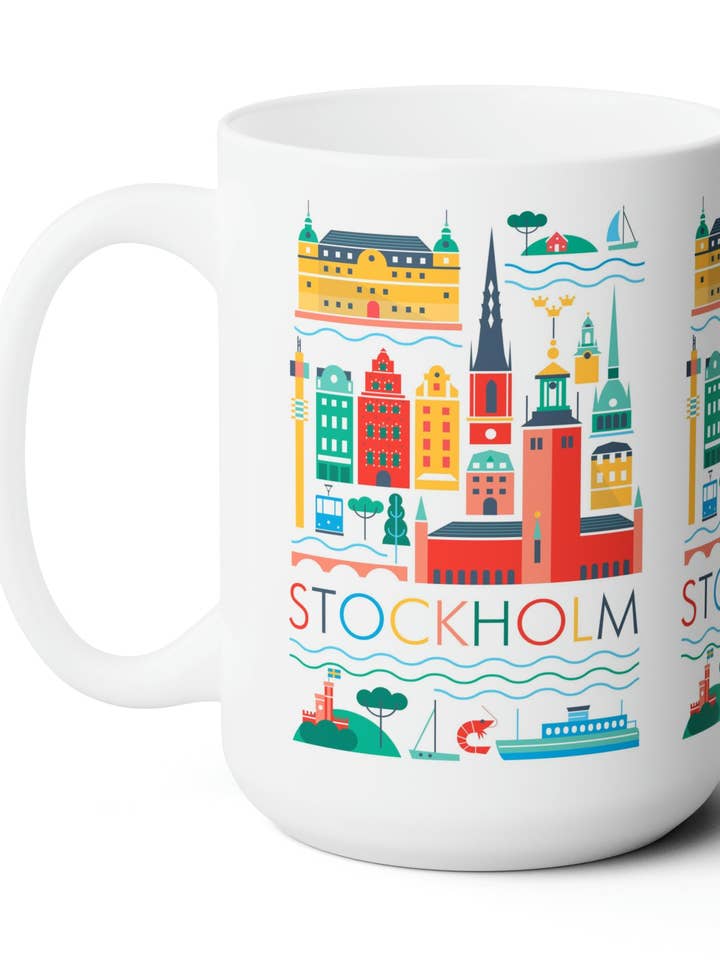 Tasse en céramique Stockholm Scandi 11 oz pour la vente par Max & Oscar