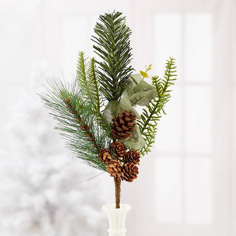 Factory Direct Craft – wholesale Konstgjord växt – 18" Konstgjord Tall- och Eukalyptusgren1