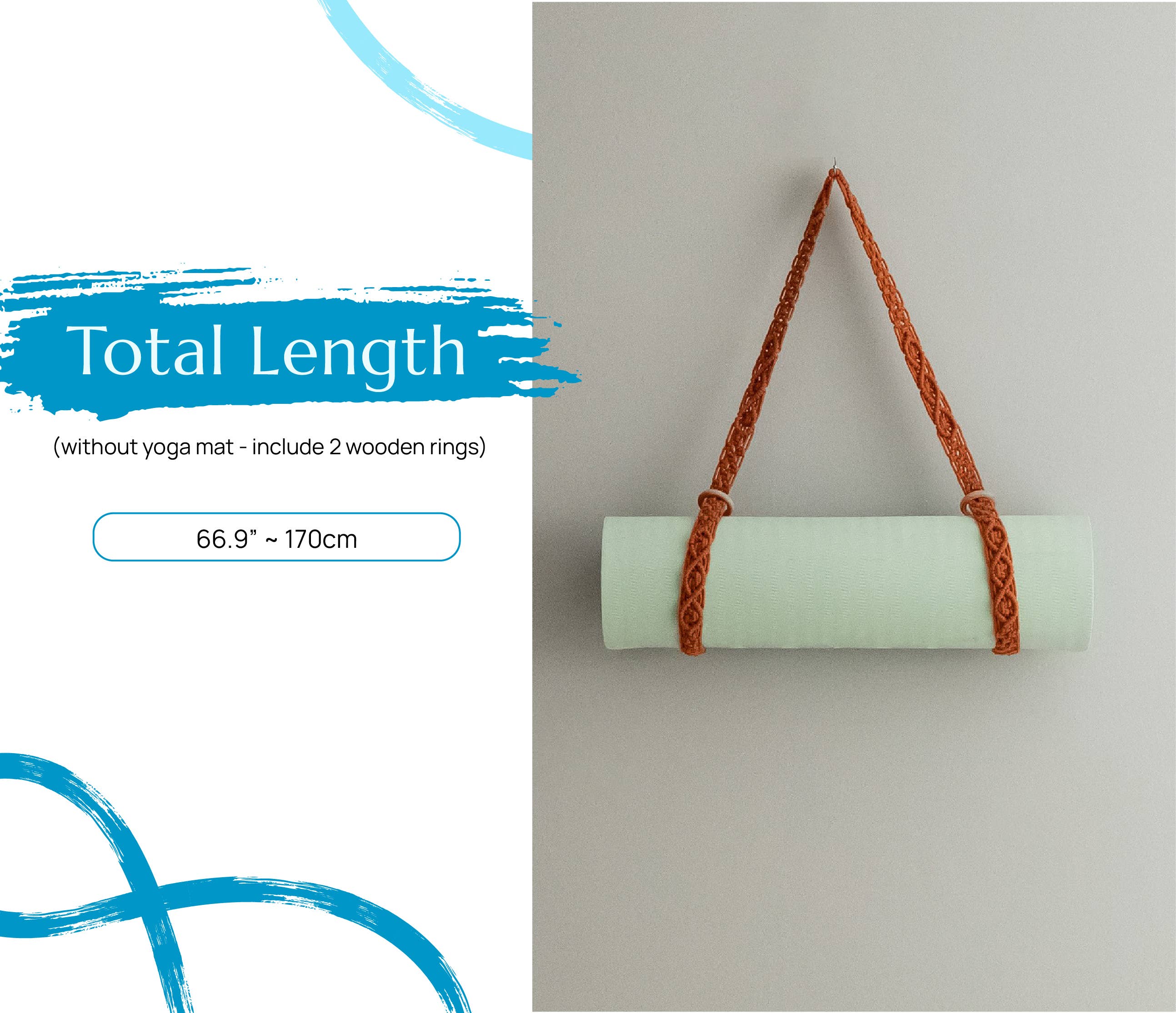 BeanDaikon - Venta al por mayor Correas/bandas de yoga - Correa para esterilla de yoga Macramé I831